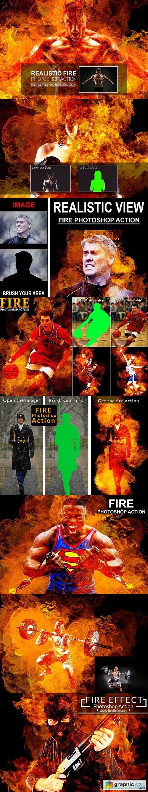 Realistic Fire Photoshop Action