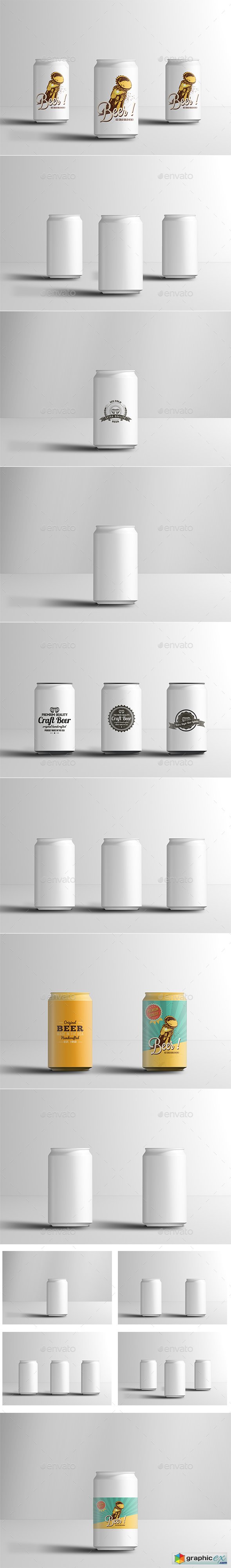 330ml Soda or Beer Can Mock-up