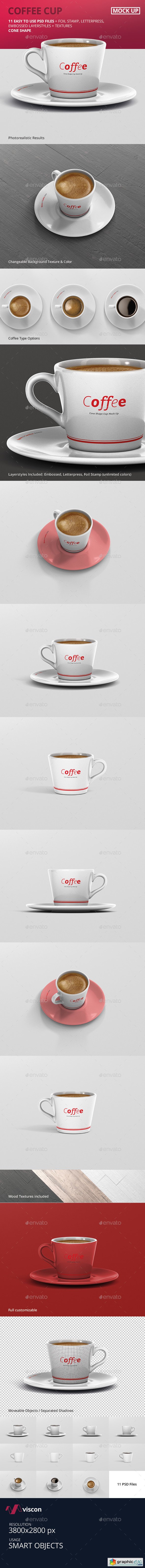 Coffee Cup Mockup - Cone Shape