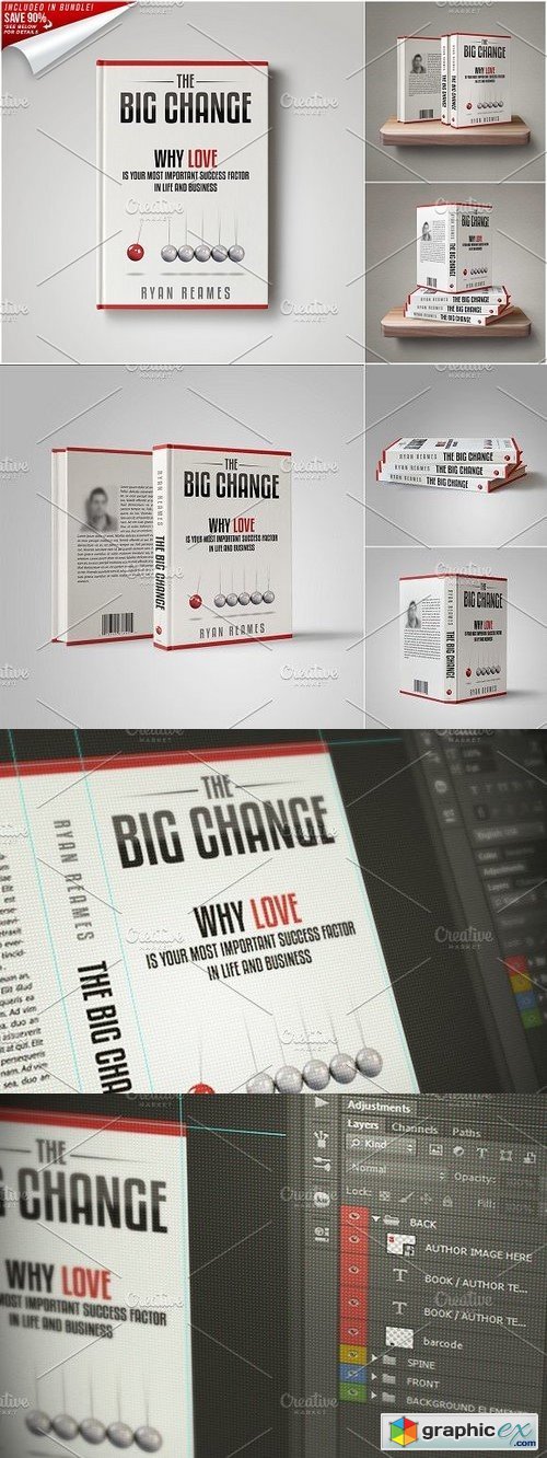Customizable Book Cover Template 01