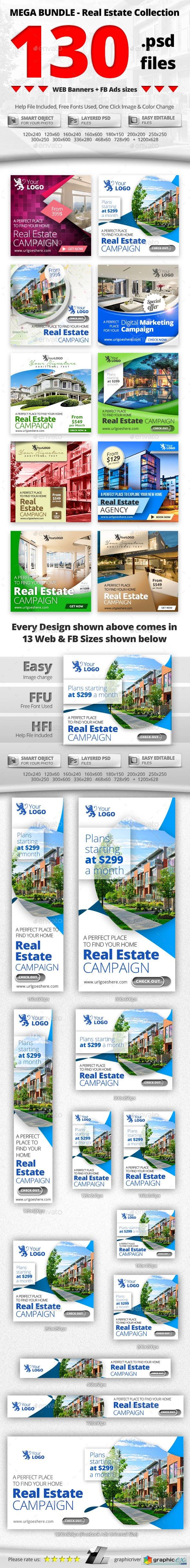 10 in 1 Real Estate Web & FB Banners - MEGA Bundle 3