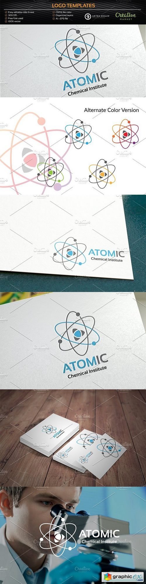 Atomic / Lab - Logo Template