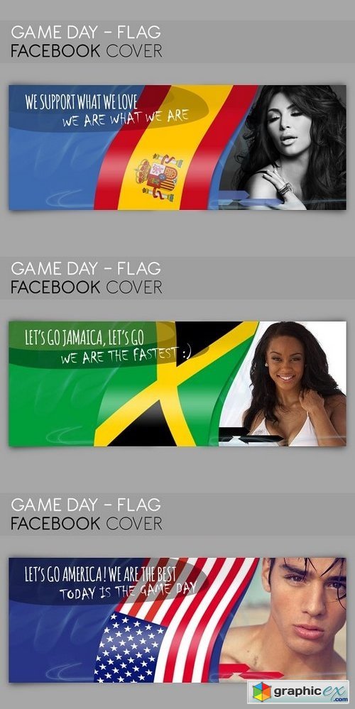 FACEBOOK COVER flag - Game day