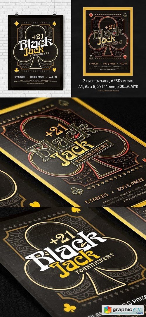 2 Black Jack Mag. Ad, Poster, Flyer