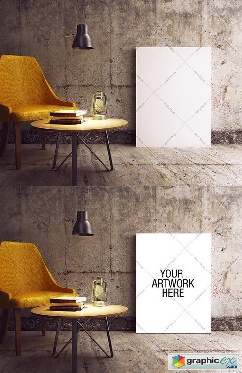 Canvas Mockup Industrial Style