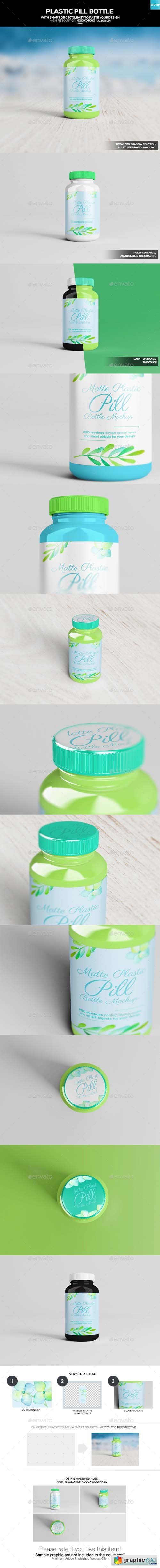 Plastic Pill Bottle Mockup