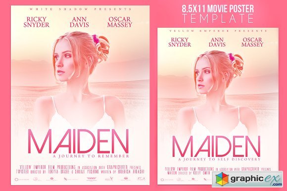 8.5x11 Movie Poster Template