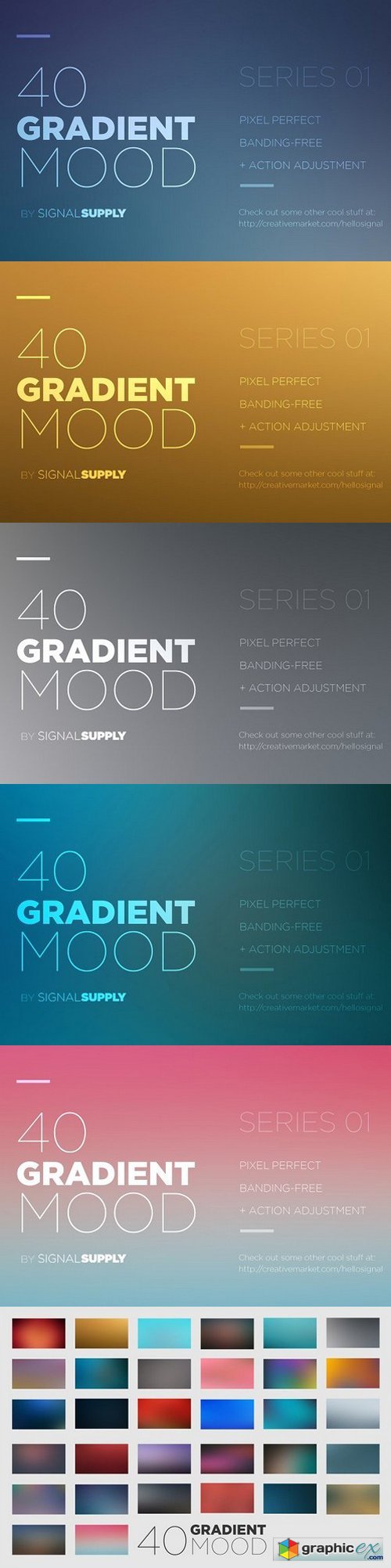 GradientMood - 40 Gradient Background
