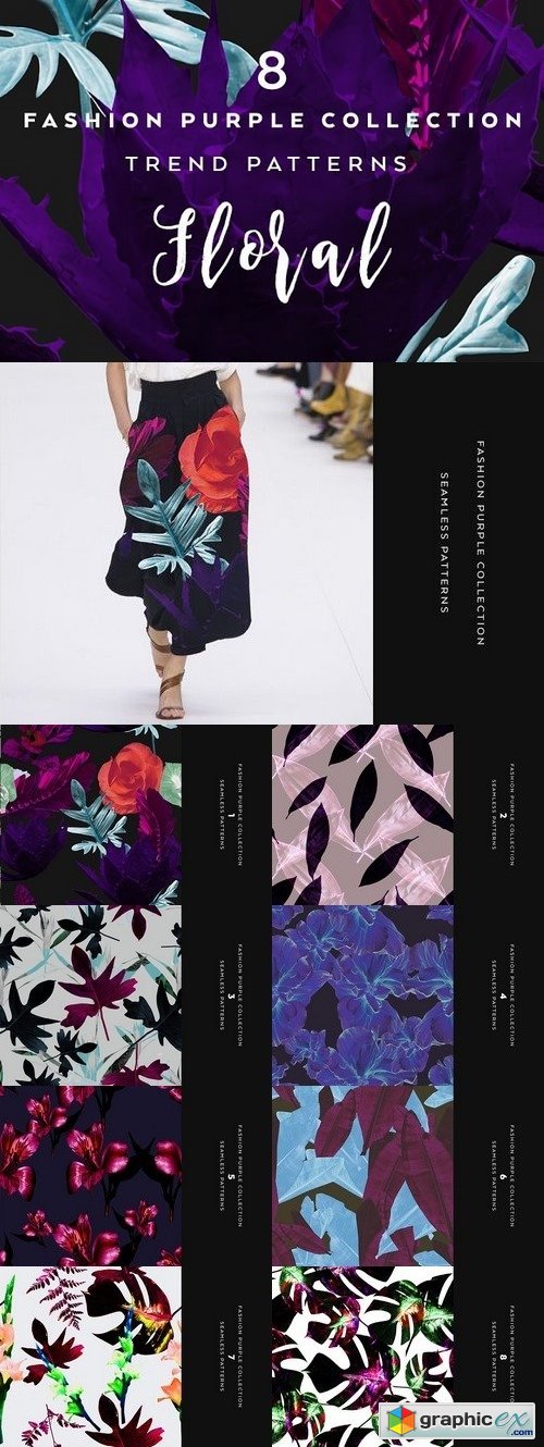 8 Seamless Floral Patterns