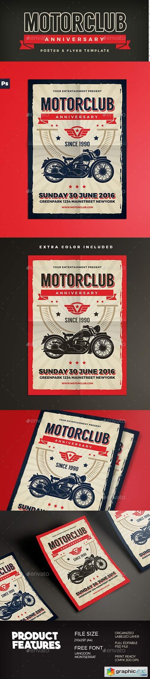 Motor Club Anniversary Event Flyer