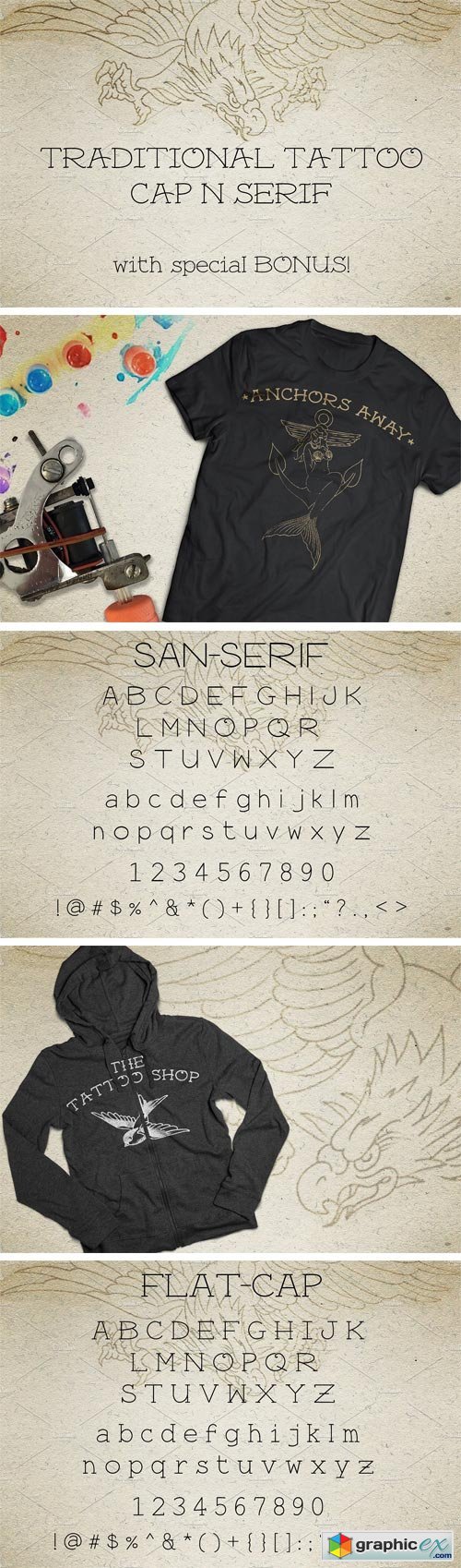 Traditional Tattoo Cap N' Serif