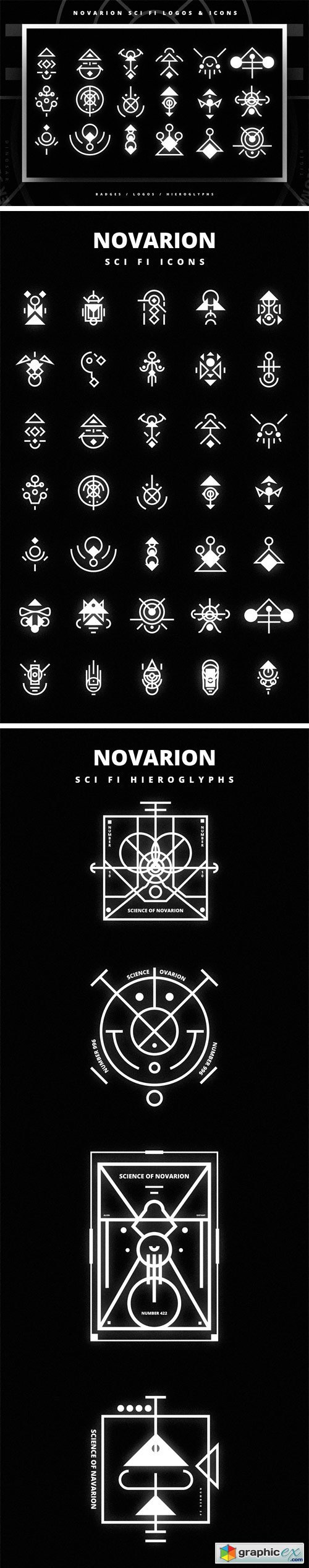 Novarion Sci Fi Logos & Icons