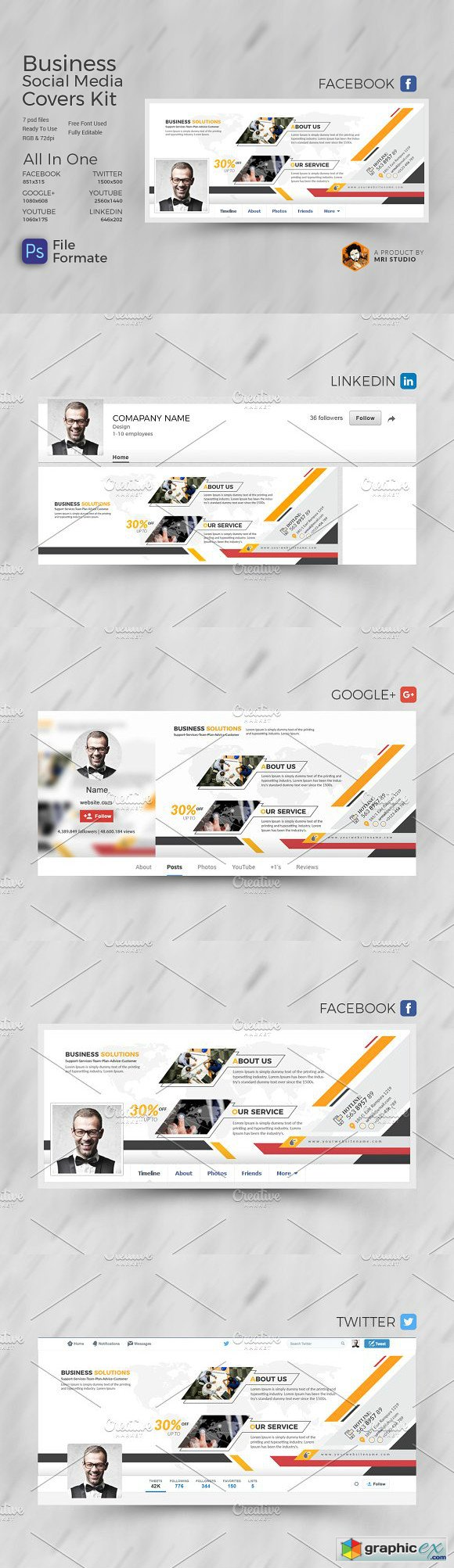 Business Social Media Cover kit