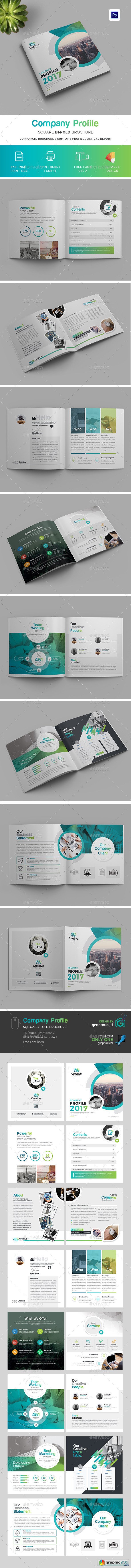 Company Profile Square Bi-Fold Brochure