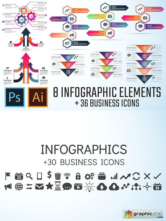 Arrow Infographics Template Vol.4