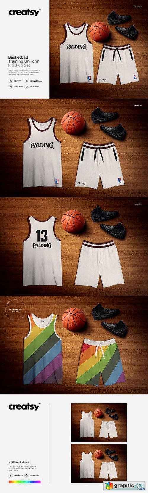 Basketball Training Uniform Mockup