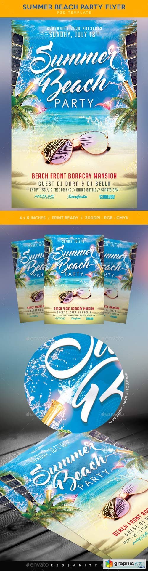 Summer Beach Party Flyer 19922739