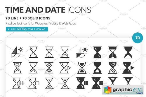 Time and Date Icons