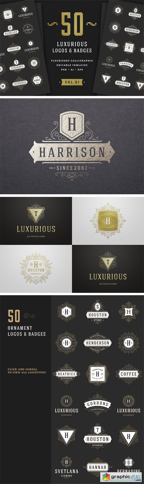 50 Luxurious Logos & Badges
