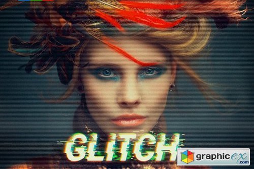 Animated Glitch - Photoshop Action 641135