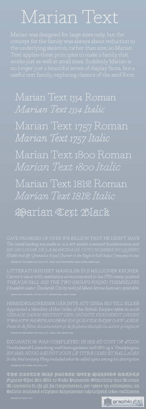 Marian Text Font Family