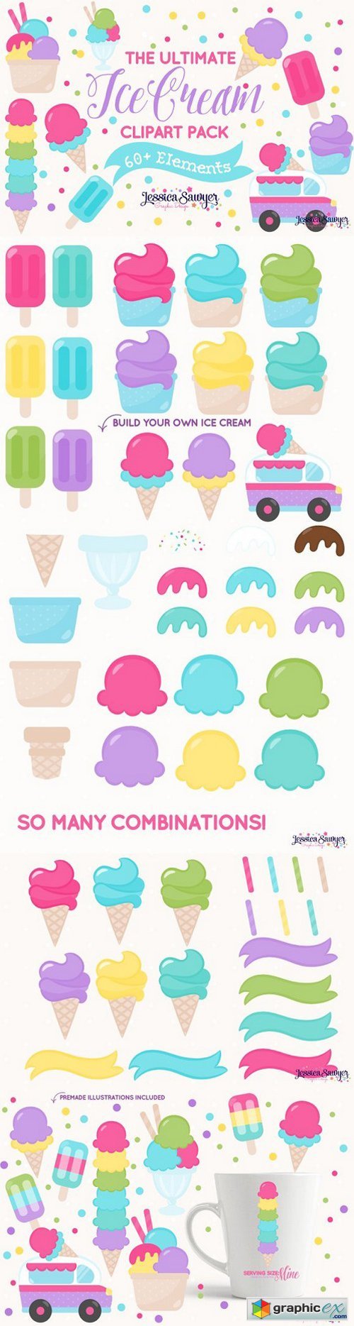 The Ultimate Ice Cream Clipart Pack