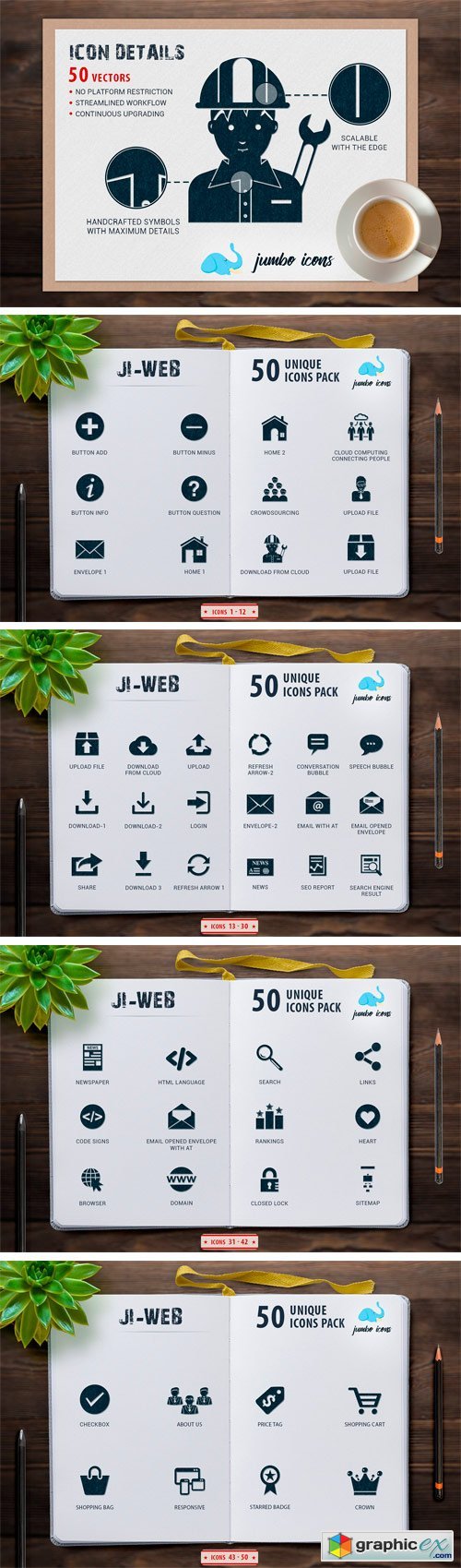 JI-Glyph Web Icons Set