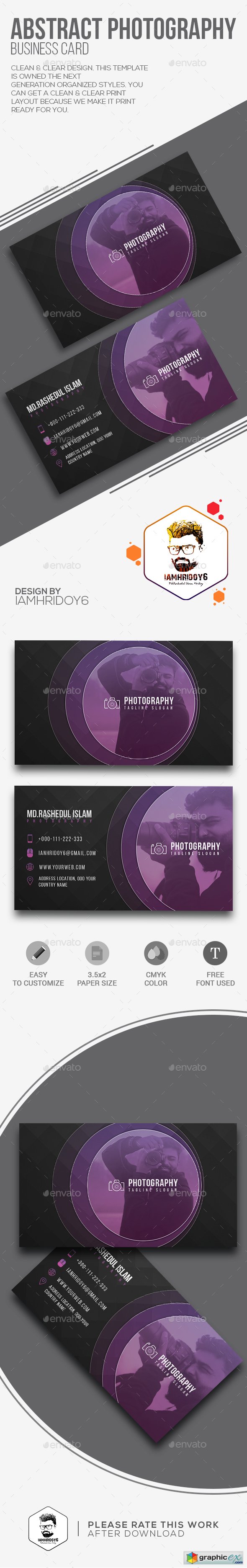 Abstract Photography Business Card