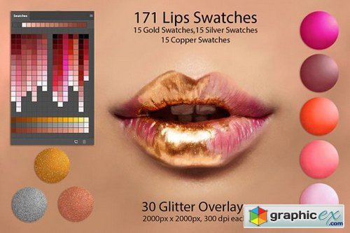 Lips Swatches for Digital Painting