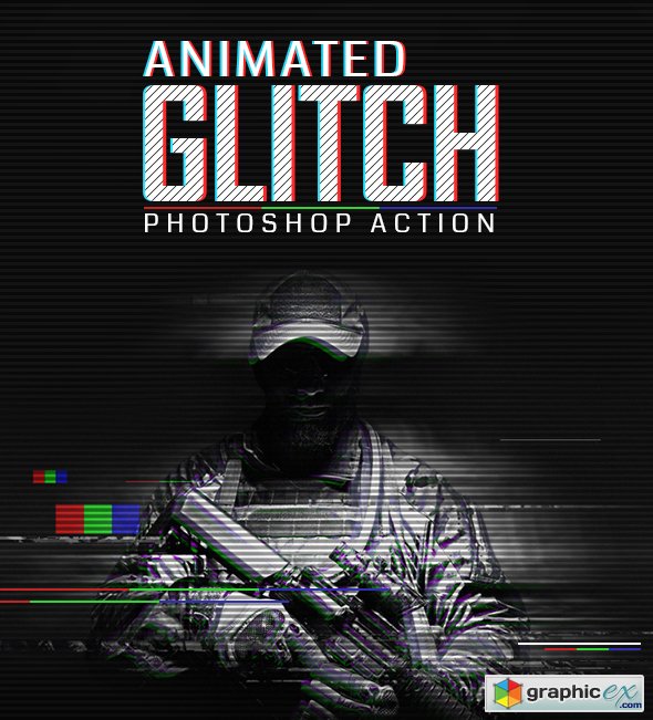Animation Glitch Photoshop Action
