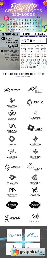 Futuristic & Geometric Branding Logo