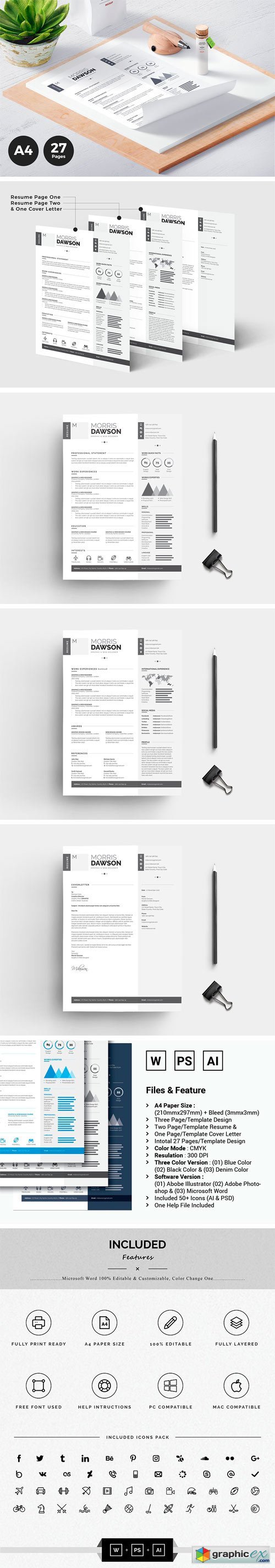 Clean Infographic Resume/CV
