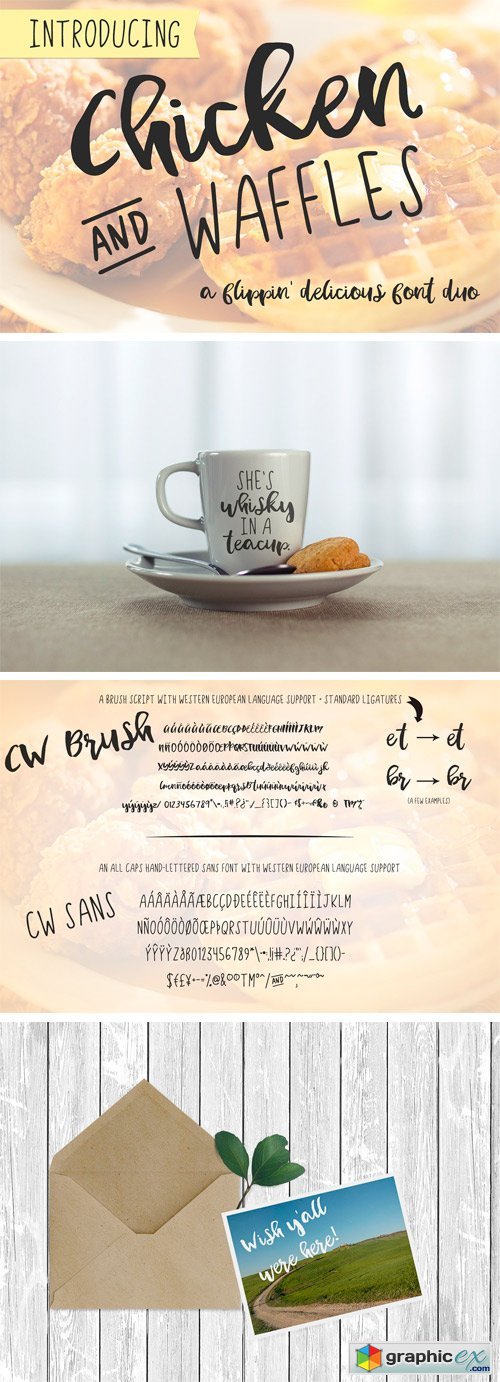 Chicken and Waffles Brush Script
