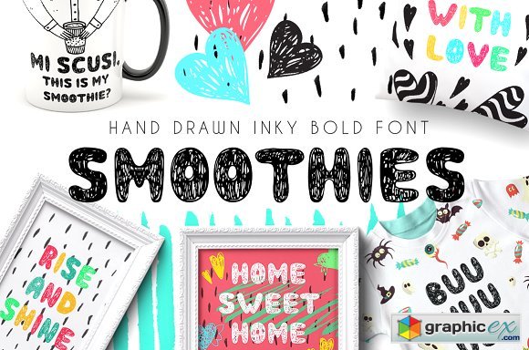 Smoothie - Hand Drawn Inky Font