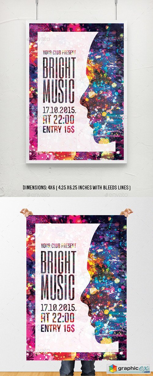 Bright Music Flyer Poster Template