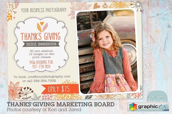 IW008 Thanks Giving Marketing Board