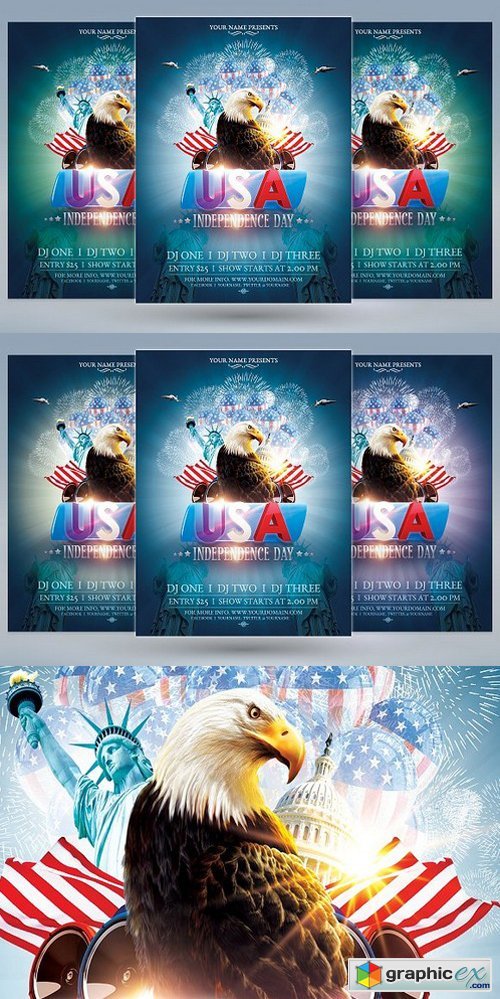 USA Independence Day Flyer