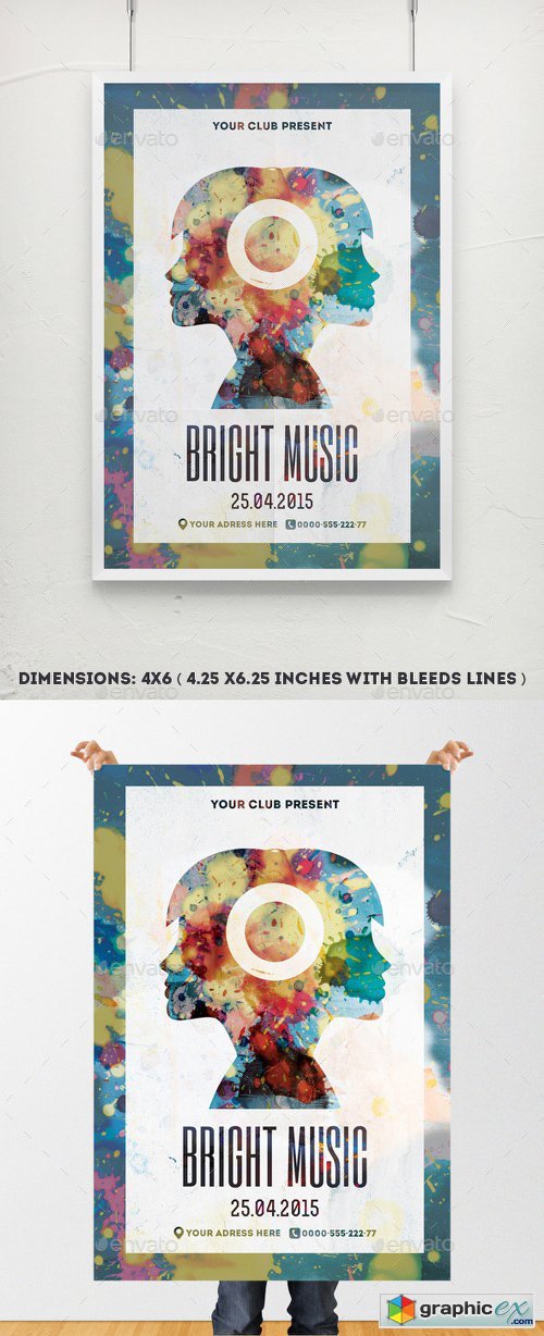 Bright Music Poster Template