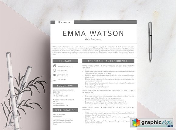 Resume template + FREE Cover Letter