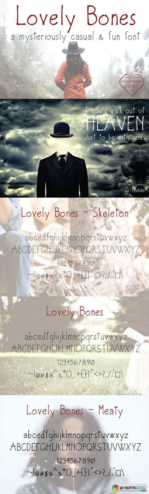Lovely Bones Multi Weight Font