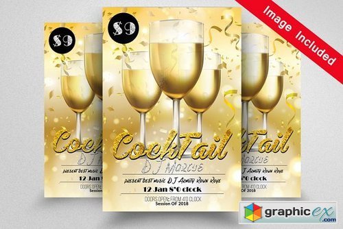 Cocktail Party Flyer Template 1604888