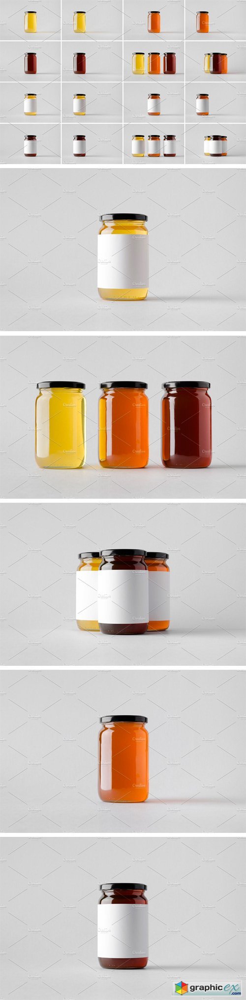 Honey Jar Mock-Up Stock Photo Bundle
