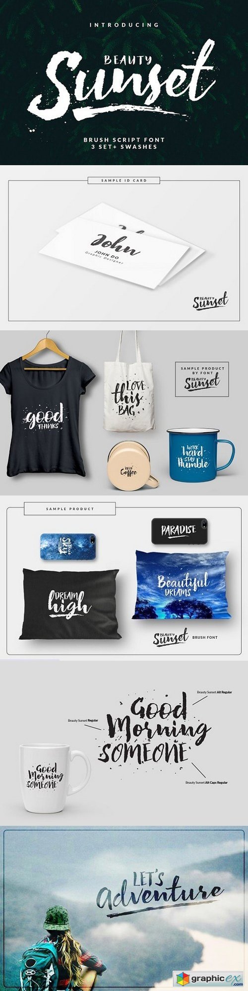 Beauty Sunset + Swashes Display Fonts