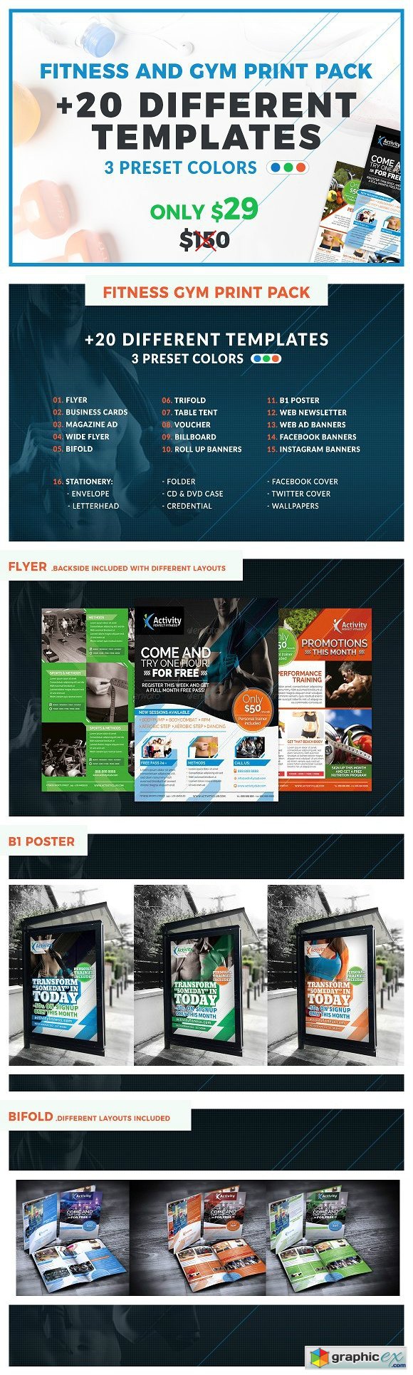 Fitness Gym Business Print Pack