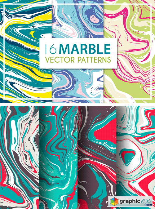 Vector Vivid Marble Patterns