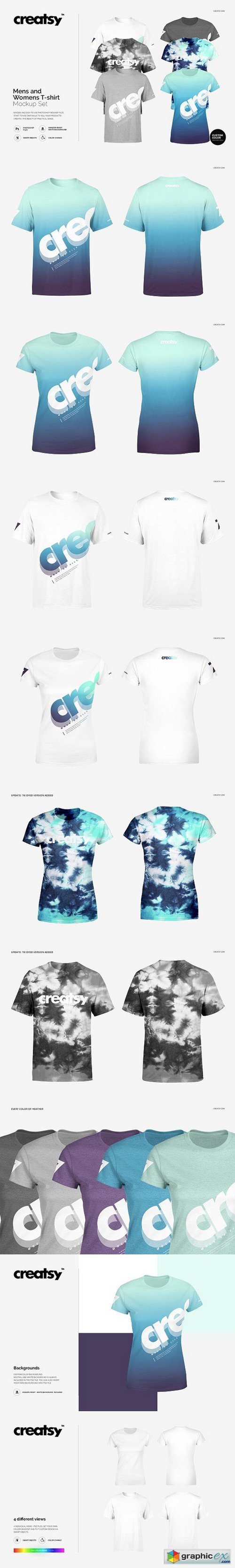 Mens and Womens T-shirt Mockup Set » Free Download Vector Stock Image ...