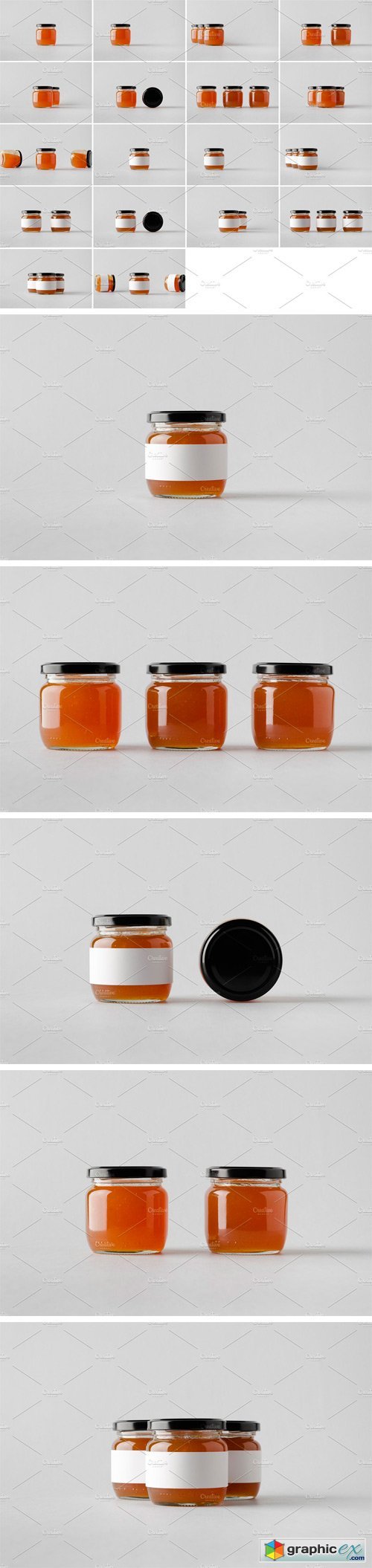 Apricot Jam Jar Mock-Up Photo Bundle