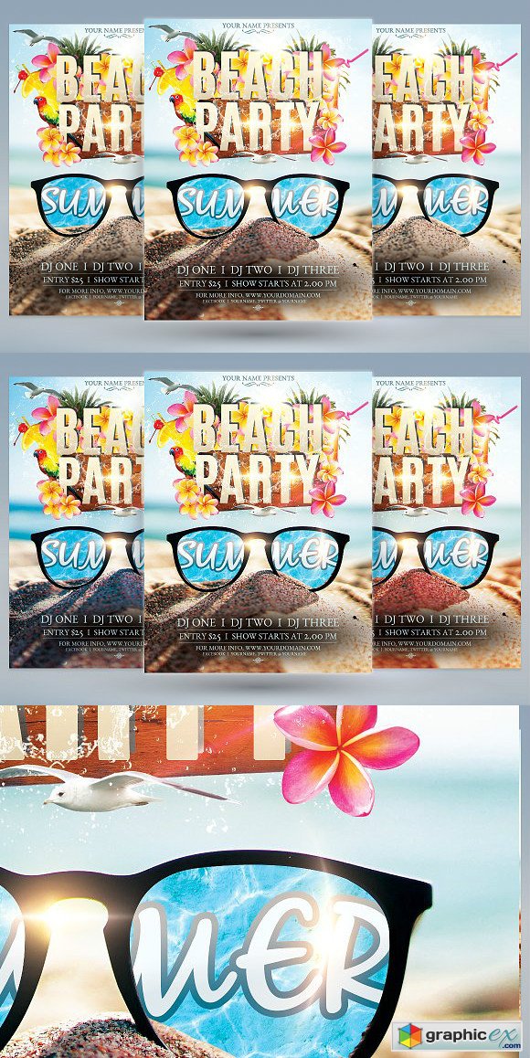 Summer Beach Party Flyer 1671833