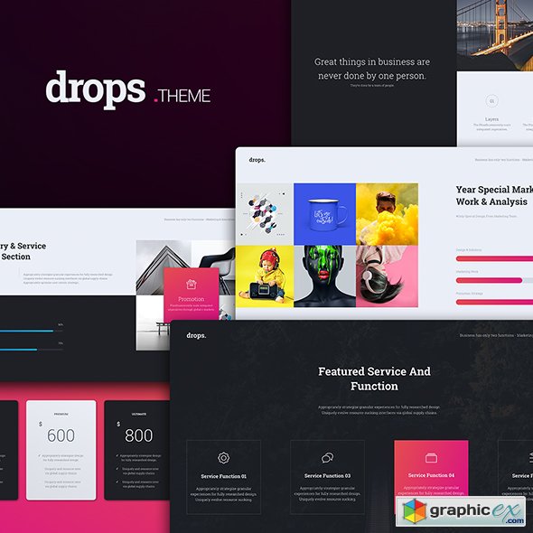 Drops Multipurpose & Creative Keynote Template