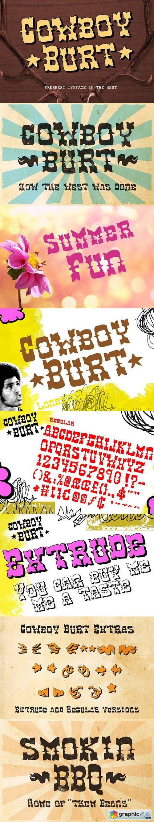 Cowboy Burt Display Font